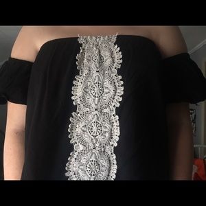 Off the shoulder crop top